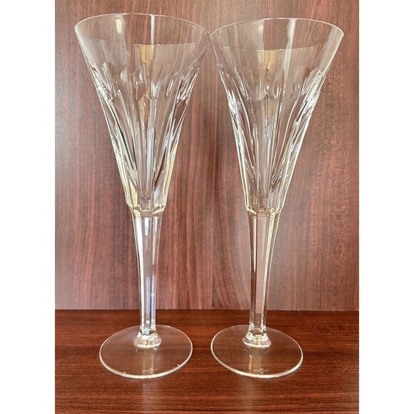 Waterford Other - WATERFORD CRYSTAL Millennium LOVE Champagne Toasting Flutes Pair